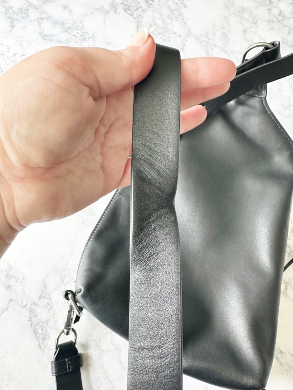 Rag & Bone Elliot Sling Bag in Black Smooth Leather - Picture 7 of 10